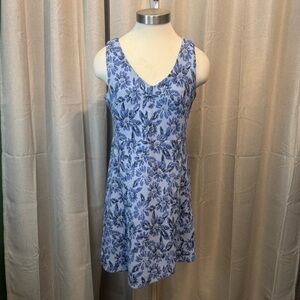 Tyler Boe Floral Blue Sleeveless Dress